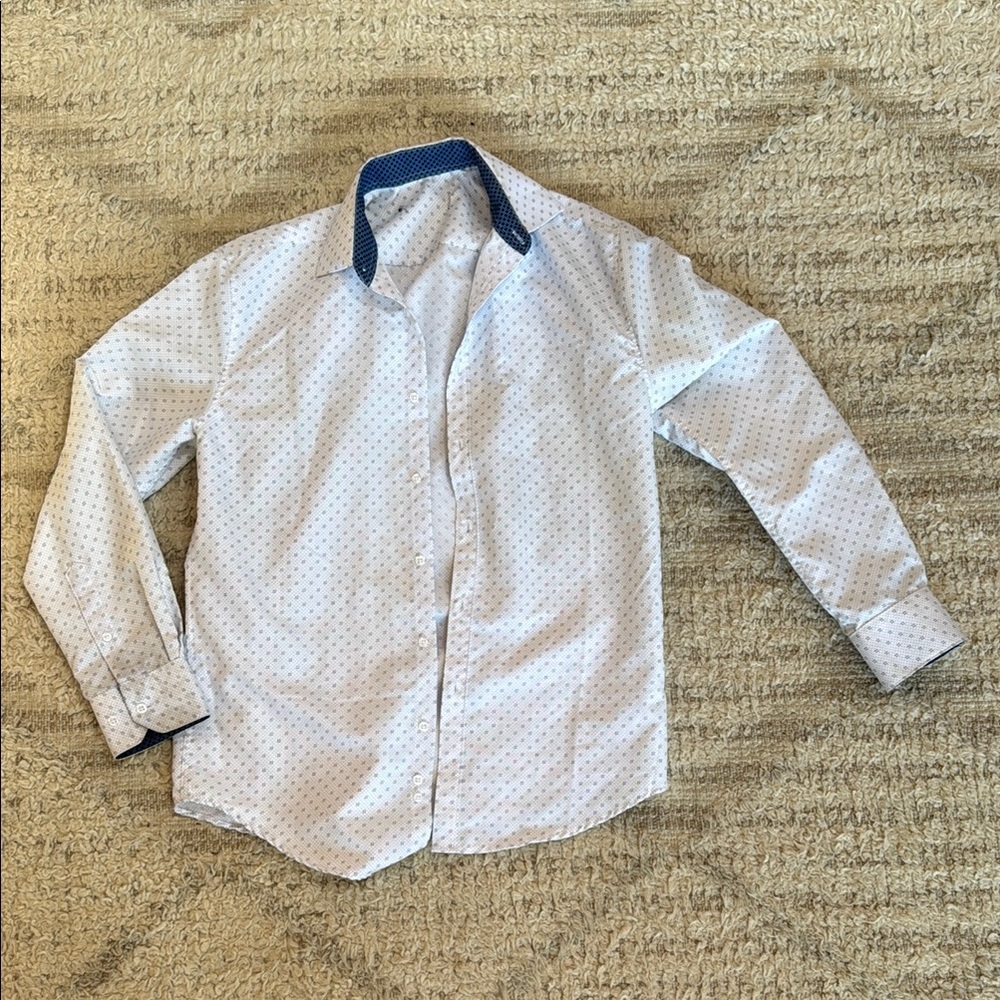 Men's White Polka Dot Shirt
